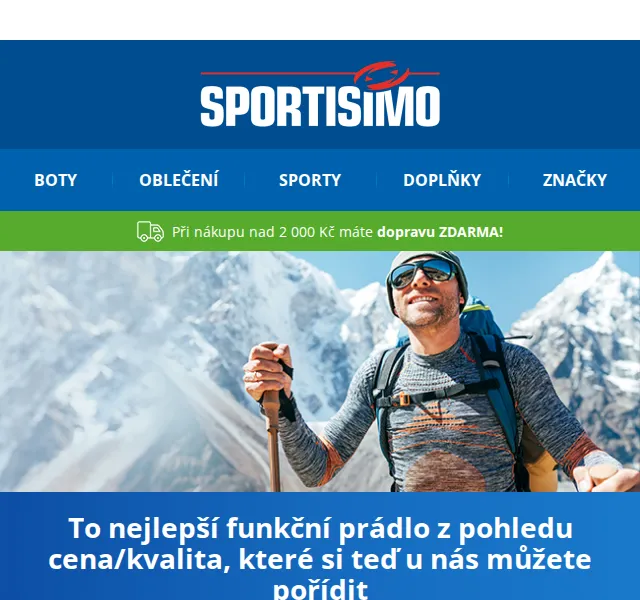 Sportisimo: Slevy na funkční prádlo Klimatex, Progress, Odlo – červen 2026 | Nuslet.cz