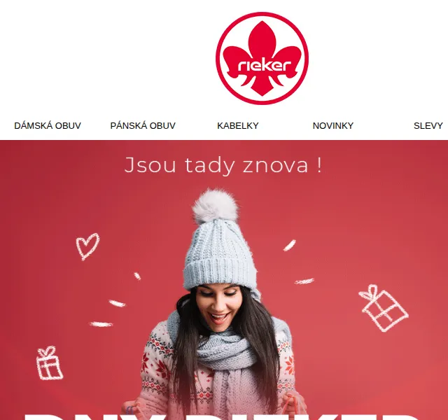 Rieker: Dny Rieker sleva 20–60 % na boty a kabelky – červen 2026 | Nuslet.cz
