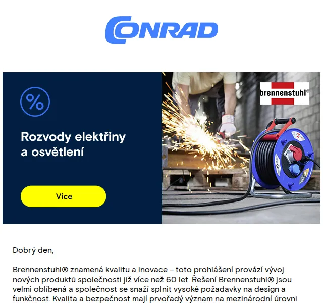 Conrad Electronic: Brennenstuhl prodloužky a osvětlení – červen 2026 | Nuslet.cz