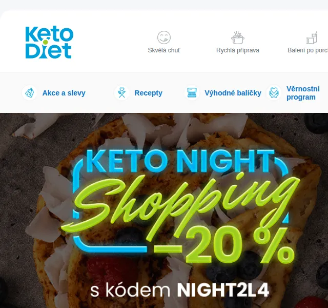 KetoDiet: 20% sleva na Night Shopping – červen 2026 | Nuslet.cz