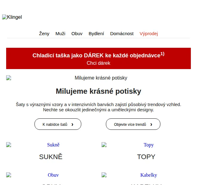 KLiNGEL: Letní šaty a chladicí taška k objednávce – červen 2023 | Nuslet.cz