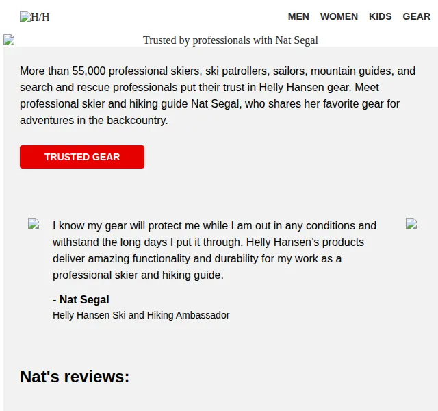 Helly Hansen: Nat Segal gear picks – červenec 2026 | Nuslet.cz