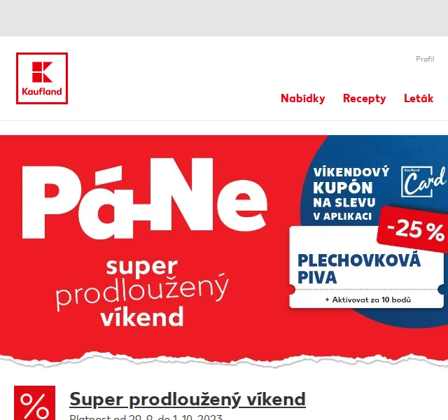 Kaufland: Super prodloužený víkend – slevy až 52 % – červen 2026 | Nuslet.cz