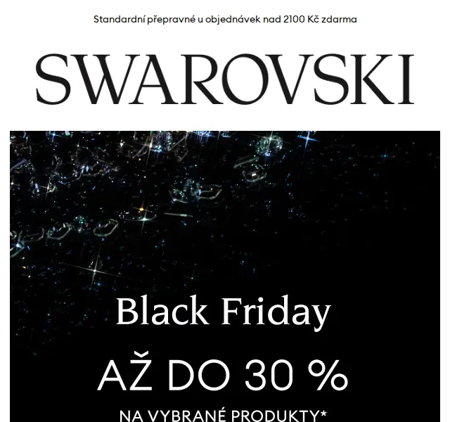 Swarovski: Přednostní přístup Black Friday sleva až 30 % – červen 2026 | Nuslet.cz