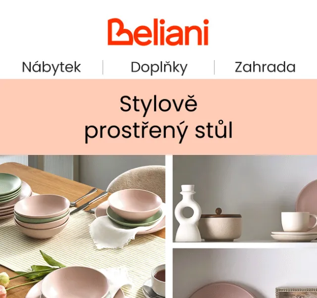 Beliani.cz: Nádobí se slevami až 35 % – duben 2026