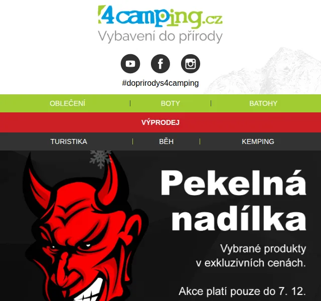 4camping.cz: Exkluzivní ceny až 30 % + doprava zdarma – prosinec 2022 | Nuslet.cz