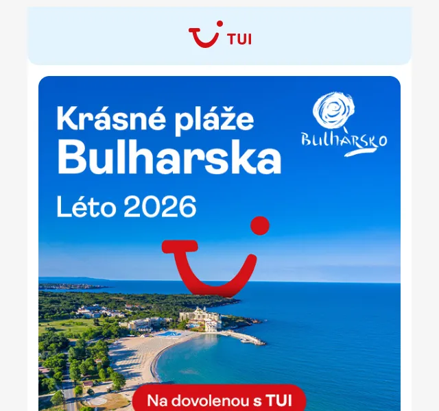 TUI Česká republika: Bulharsko All Inclusive – červenec 2026