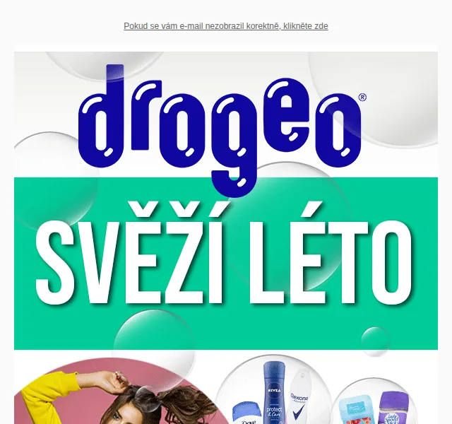 Drogeo: Svěží léto s produkty proti pocení a péče o nohy od 23 Kč – červen 2026 | Nuslet.cz