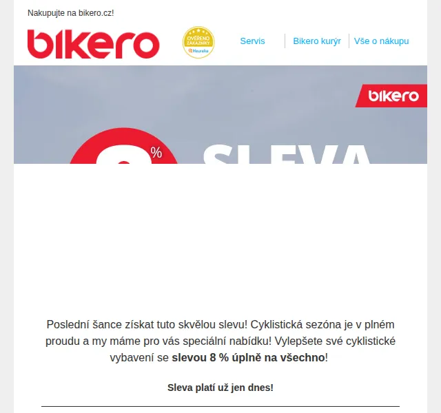 czbikero: Sleva 8 % na vše – červen 2026 | Nuslet.cz