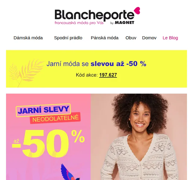 Blancheporte: Až -50 % na bestsellery – červen 2026 | Nuslet.cz