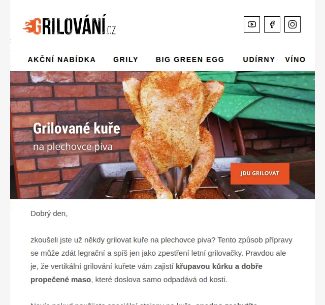 Grilování.cz: Stojan na kuře a koření Mistr grilu – červen 2026 | Nuslet.cz