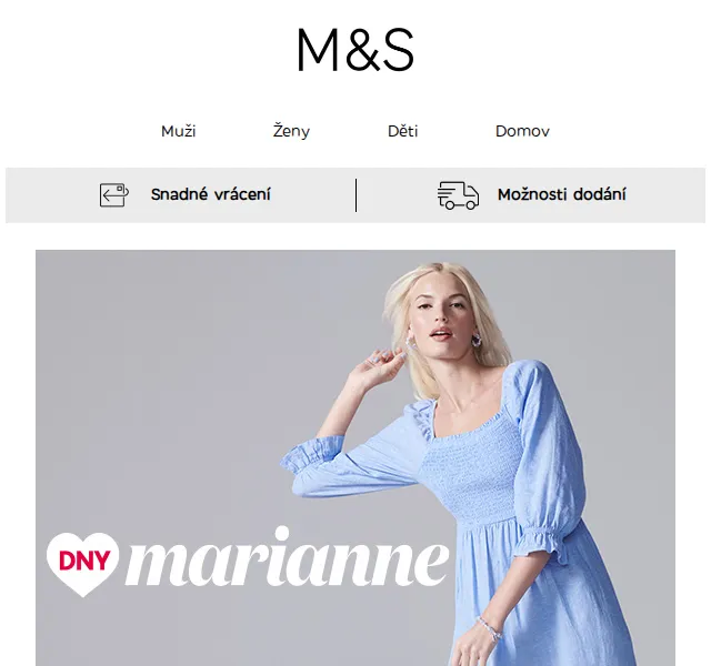 Marks and Spencer: sleva až 25 % na doplňky – červen 2026 | Nuslet.cz