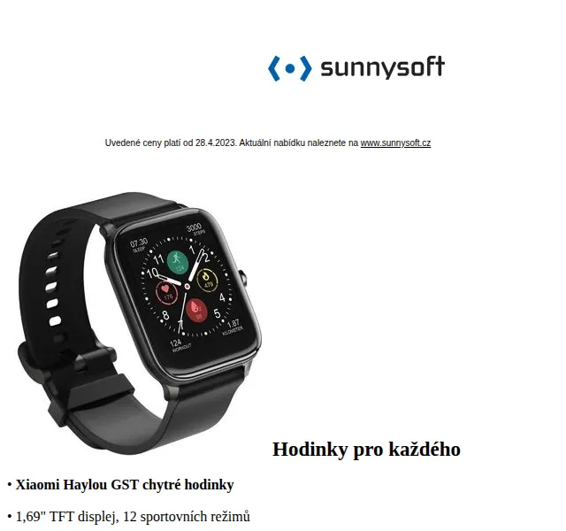 Sunnysoft: Hodinky Xiaomi, aroma difuzér – červen 2026 | Nuslet.cz