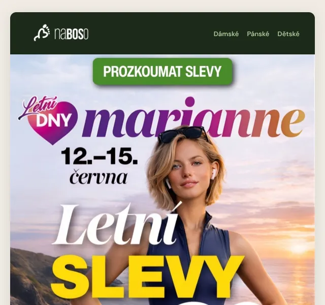 naBOSo: Sleva 30 % Groundies, RAYVE, Angles – Červen 2026
