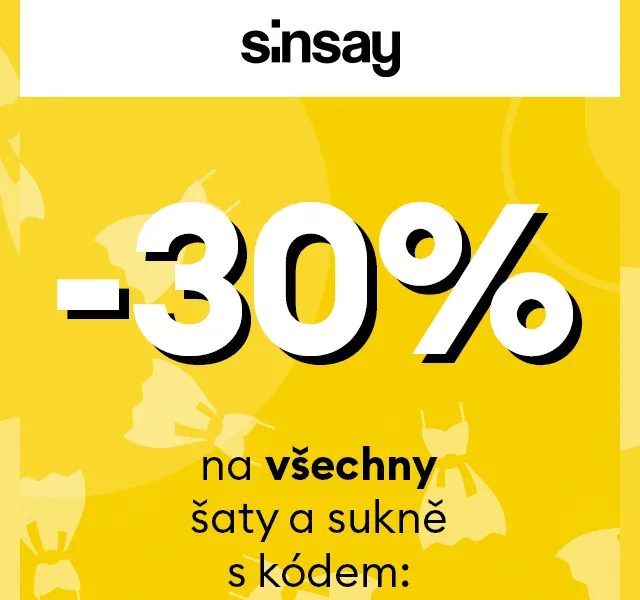 Sinsay: -30 % na všechny šaty a sukně – červen 2026 | Nuslet.cz