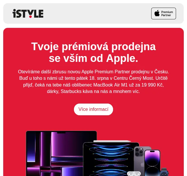 iSTYLE: MacBook Air M1 za 19 990 Kč – červen 2026 | Nuslet.cz