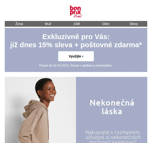 bonprix: 15% sleva + poštovné zdarma – červen 2026 | Nuslet.cz