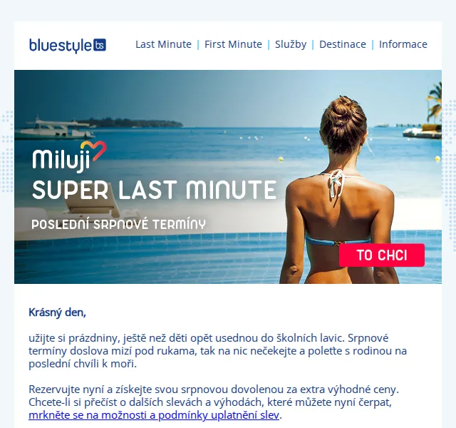 CK Blue Style: Super Last Minute dovolená – srpen 2026 | Nuslet.cz