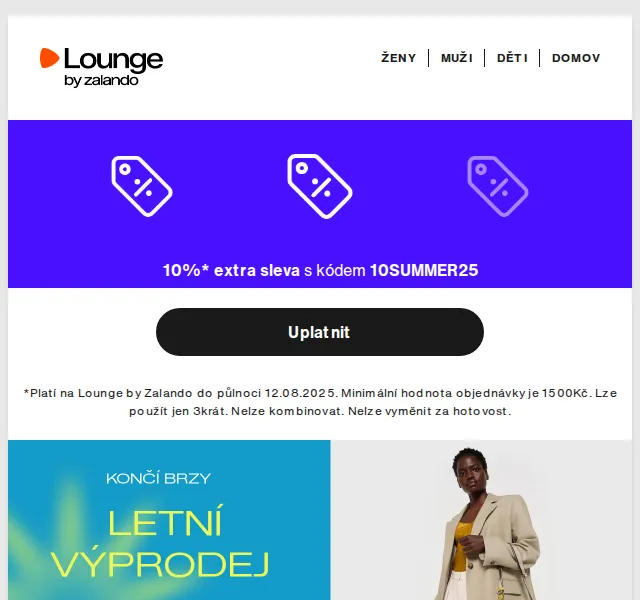 Lounge by Zalando: až 80 % sleva + 10 % kód – duben 2026
