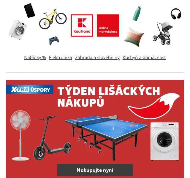Kaufland: Elektronika, zahrada, kuchyň – srpen 2026