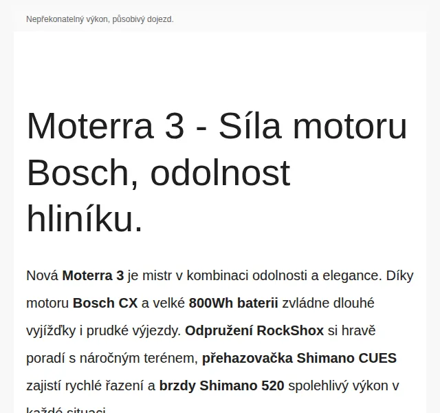Cannondale: Moterra 3 e-bike s motorem Bosch CX – červen 2026 | Nuslet.cz