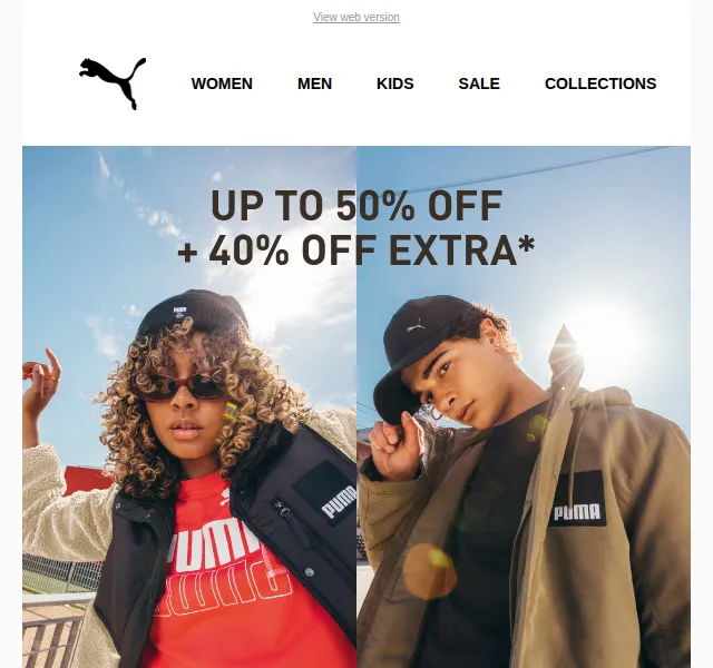 PUMA: až 50 % sleva + extra 40 % – červen 2026 | Nuslet.cz