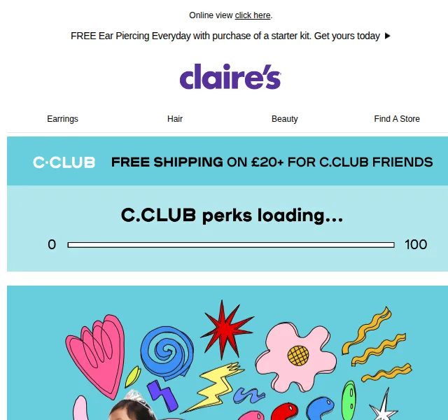 Claire's: C.CLUB věrnostní program – červenec 2026 | Nuslet.cz