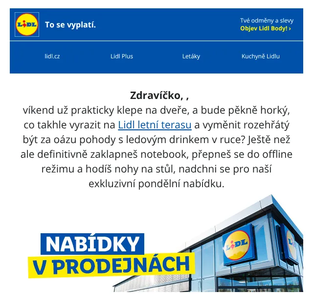 Lidl: Letní sleva až 54 % – Prosecco, šunka, pivo – červen 2026