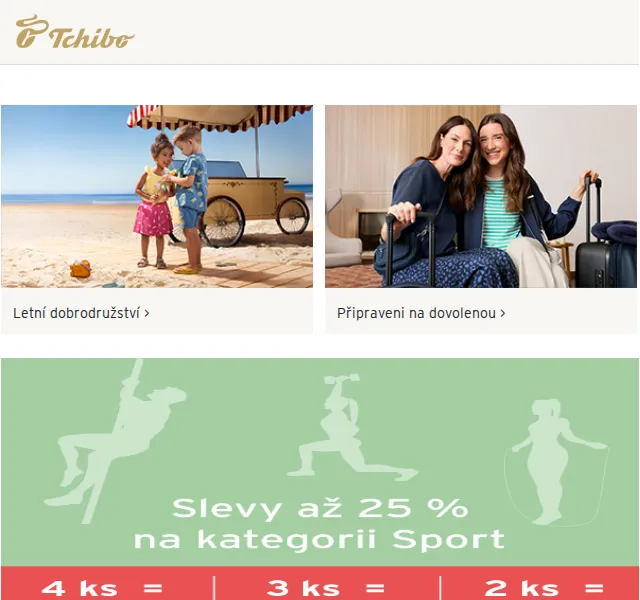 Tchibo: sleva až 25 % na sport – duben 2026 | Nuslet.cz