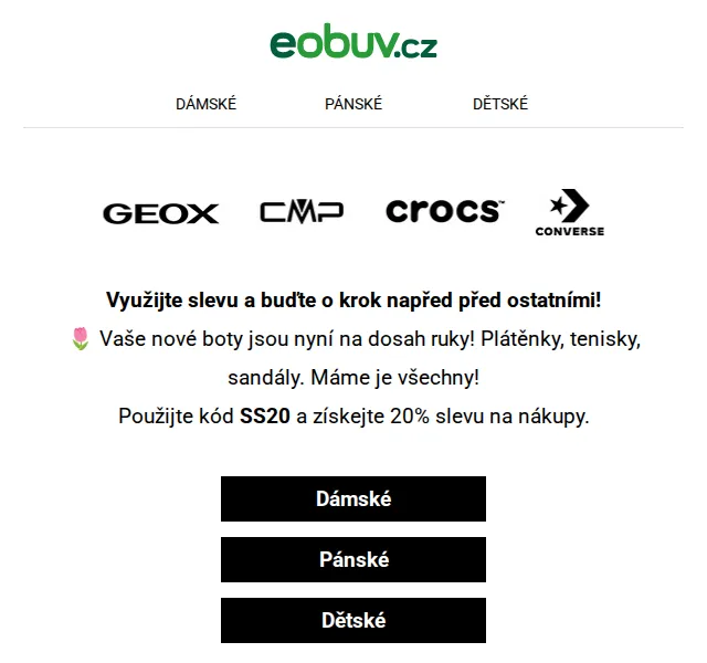 eobuv.cz: 20% sleva na boty Kappa, adidas, Converse – červenec 2026 | Nuslet.cz