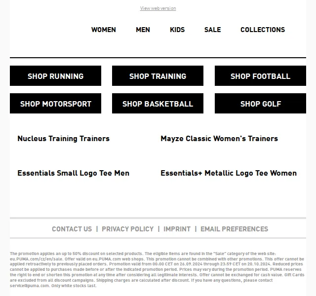 PUMA: Mid-Season Sale až 50 % sleva – červen 2026 | Nuslet.cz