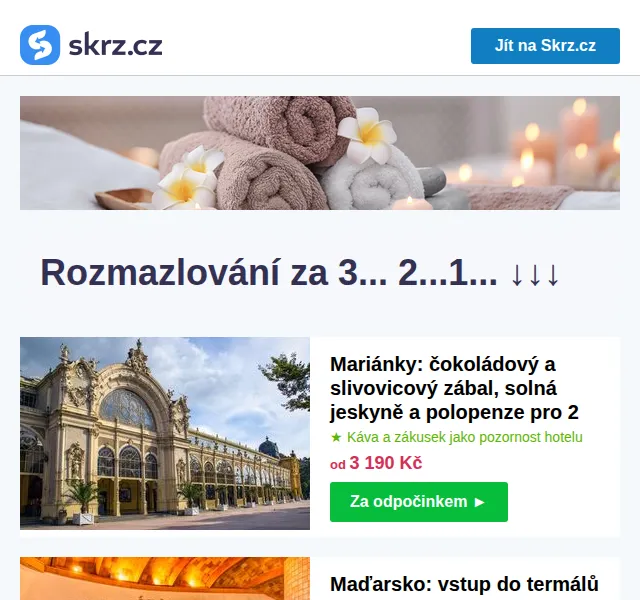 Skrz: Wellness pobyty s procedurami od 2 990 Kč – červen 2026 | Nuslet.cz