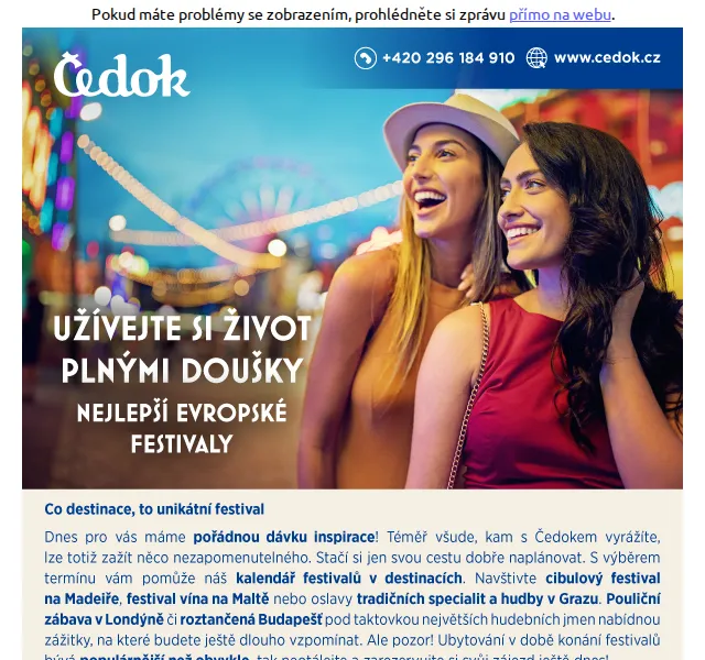 Čedok: festivaly v Evropě 2026 – červen 2026 | Nuslet.cz