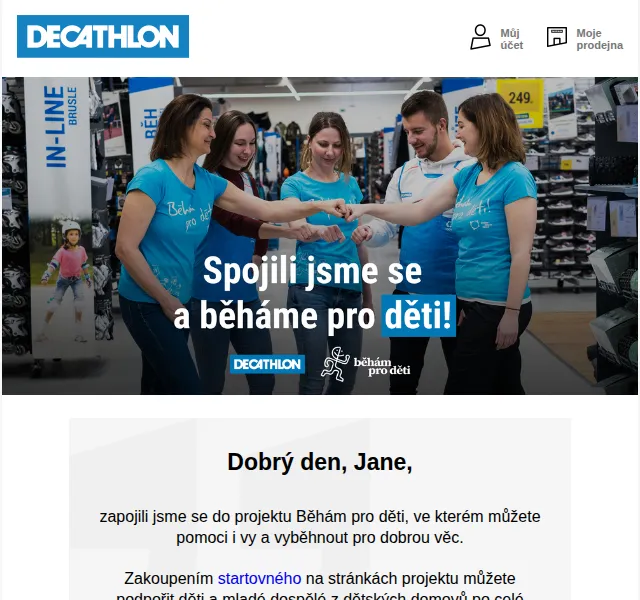 DECATHLON: Běh pro děti – charitativní akce červen 2026 | Nuslet.cz