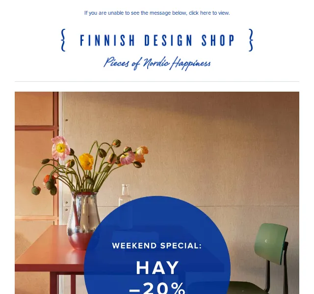 Finnish Design Shop: HAY –20 % – červenec 2026 | Nuslet.cz