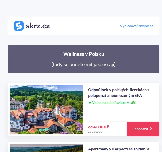 Skrz: Wellness pobyty v Polsku od 1 970 Kč – červen 2026 | Nuslet.cz