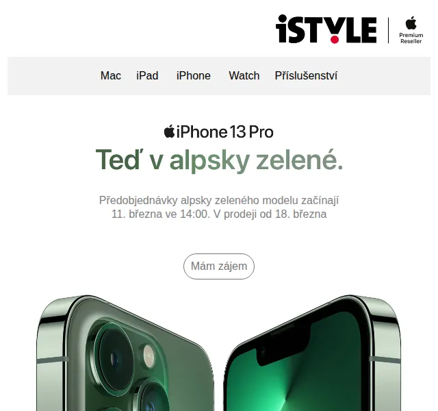 iSTYLE: Apple iPhone 16e (zelený) – březen 2026 | Nuslet.cz