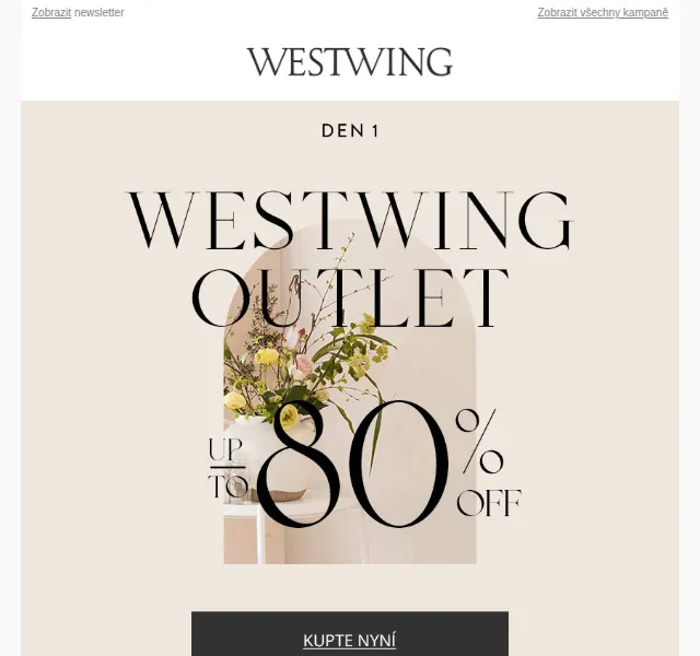 Westwing outlet: až -80 % na nábytek – červen 2026 | Nuslet.cz