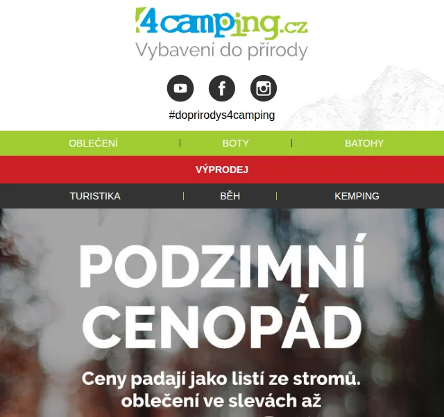 4camping.cz: Podzimní cenopád – oblečení ve slevách až 80 % – červen 2026 | Nuslet.cz