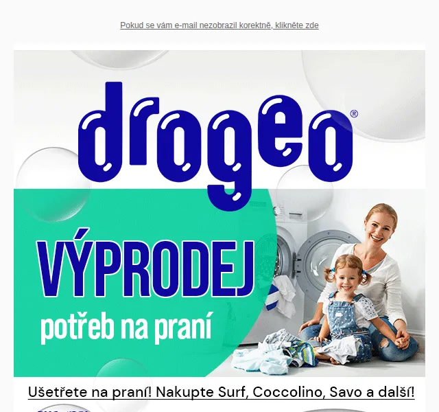 Drogeo: Prádelna se slevou až 61 % – červen 2026 | Nuslet.cz
