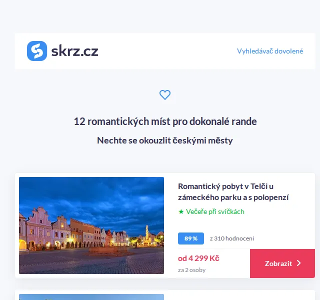 Vánoce na Skrz: 12 romantických pobytů pro dokonalé rande – červen 2026 | Nuslet.cz