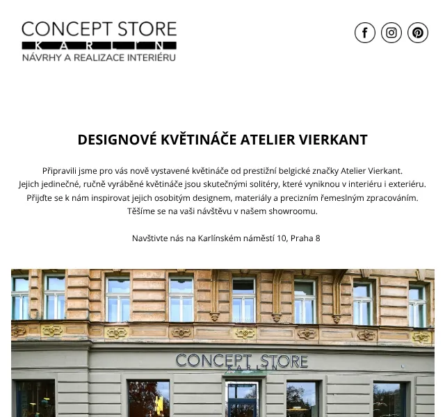 Karolína z Karlína: designové květináče Atelier Vierkant