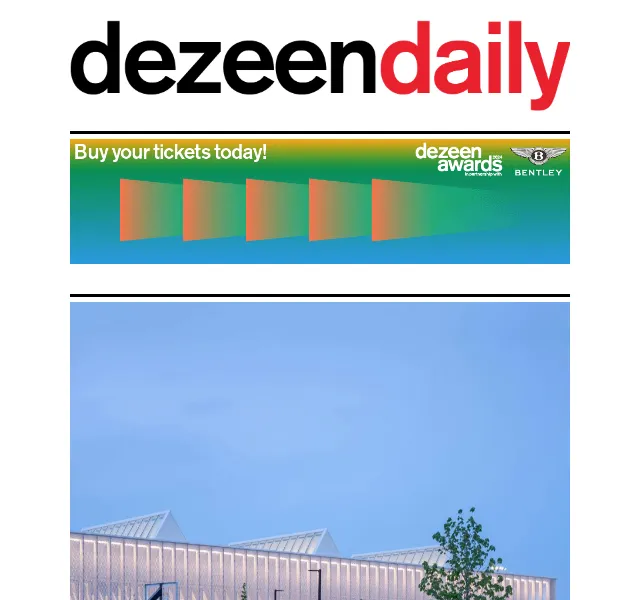 Dezeen Daily: Novinky z architektury a designu – červen 2026 | Nuslet.cz