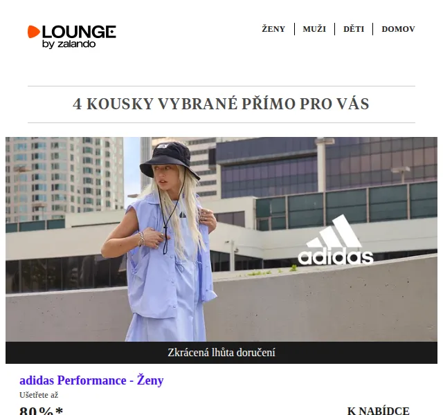 Lounge by Zalando: Sleva až 80 % na adidas Performance & Samsonite – červen 2026 | Nuslet.cz