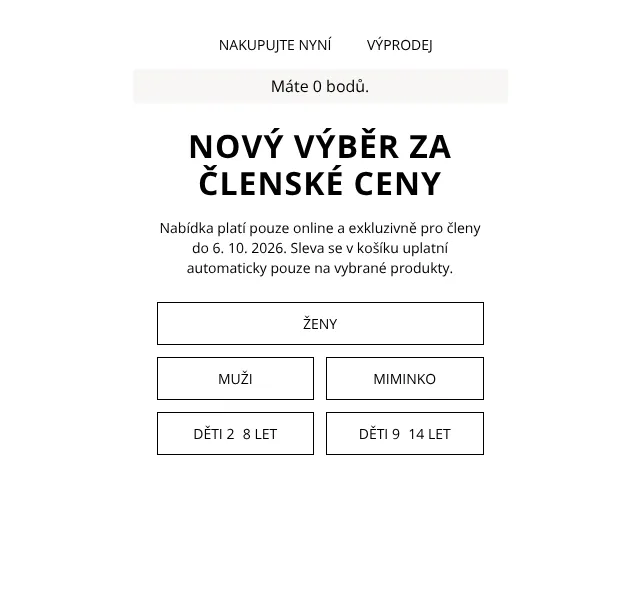 H&M Fashion: Členské ceny – říjen 2026