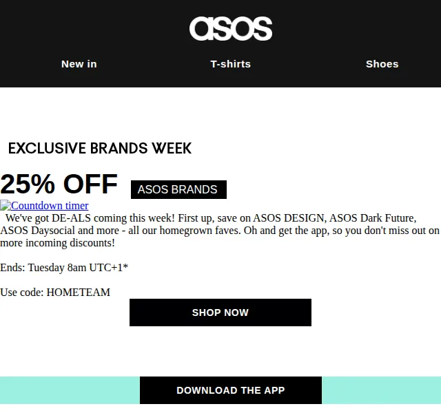 ASOS: 25% sleva na ASOS značky – červen 2026 | Nuslet.cz