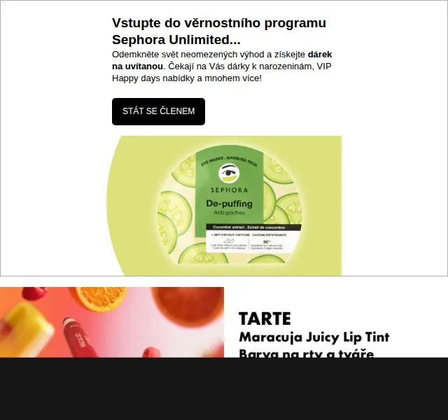 Sephora: Věrnostní program Unlimited – červen 2026 | Nuslet.cz