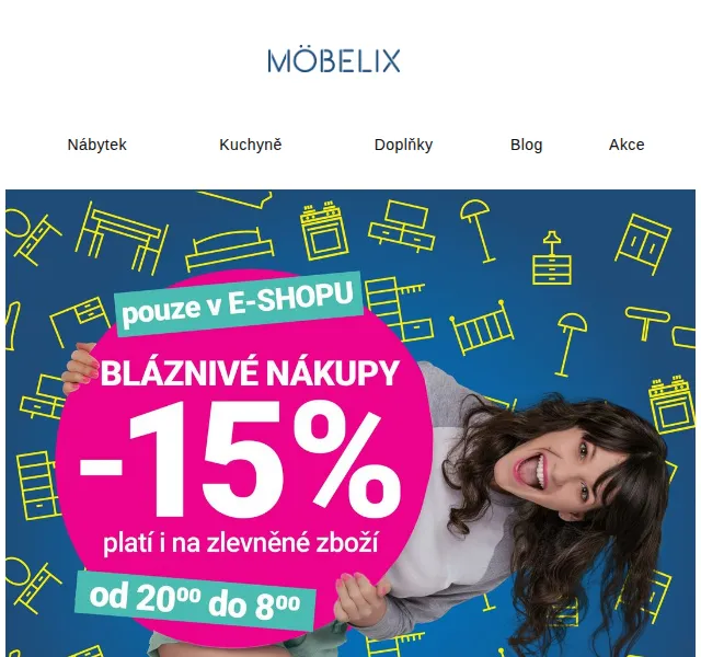Möbelix: 15% na zahradní nábytek – červen 2026 | Nuslet.cz