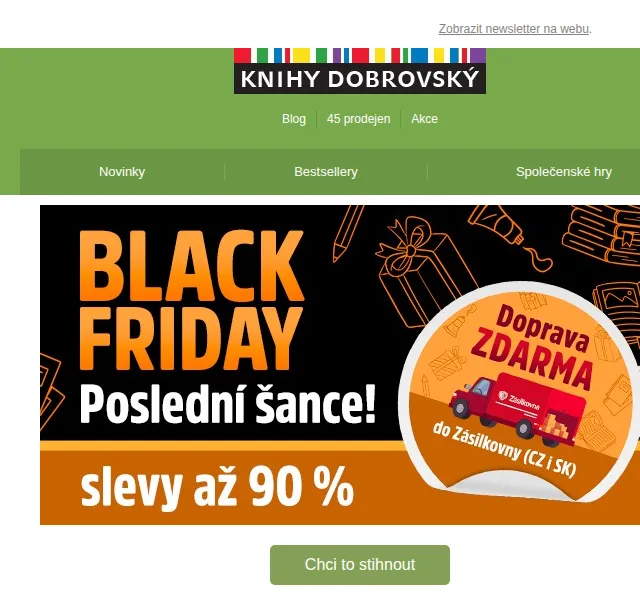 KnihyDobrovsky.cz: BLACK FRIDAY slevy až 90 % – červenec 2026 | Nuslet.cz