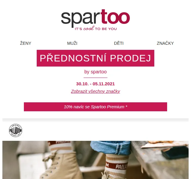 Spartoo: Sleva až -50 % na Palladium, Pikolinos a Columbia – červen 2026 | Nuslet.cz